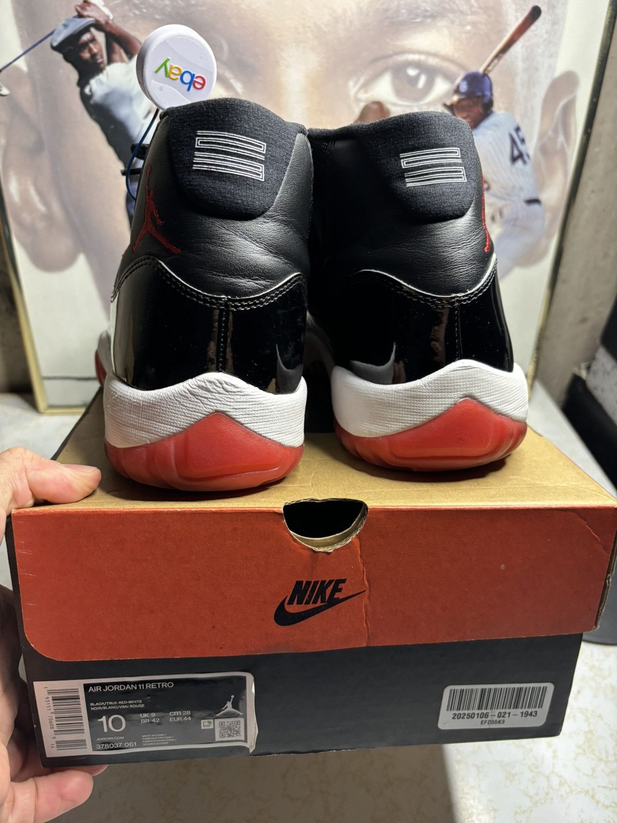 Jordan Brand Air Jordan 11 Bred 2019 Size US 10 / EU 43 - 7 Thumbnail