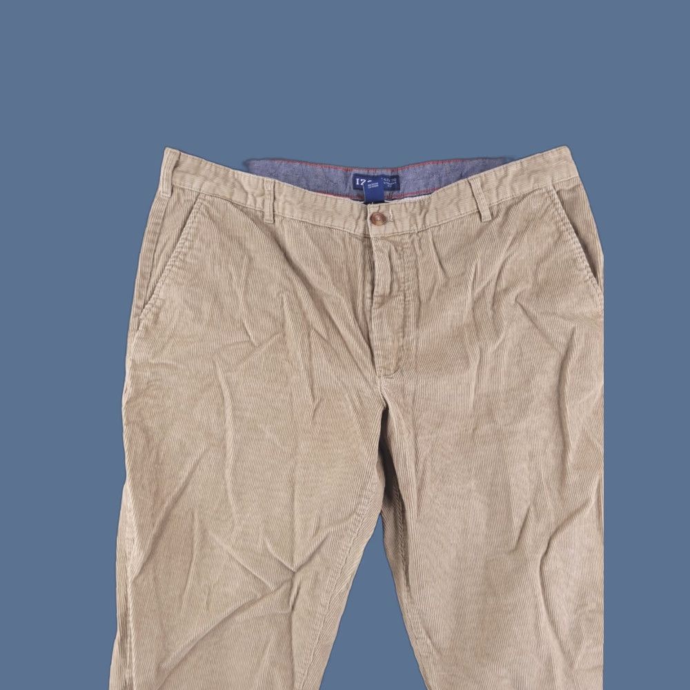 Izod IZOD Pants Mens 40x27 Brown Corduroy Cotton Relaxed Fit Chino Size US 40 / EU 56 - 1 Thumbnail