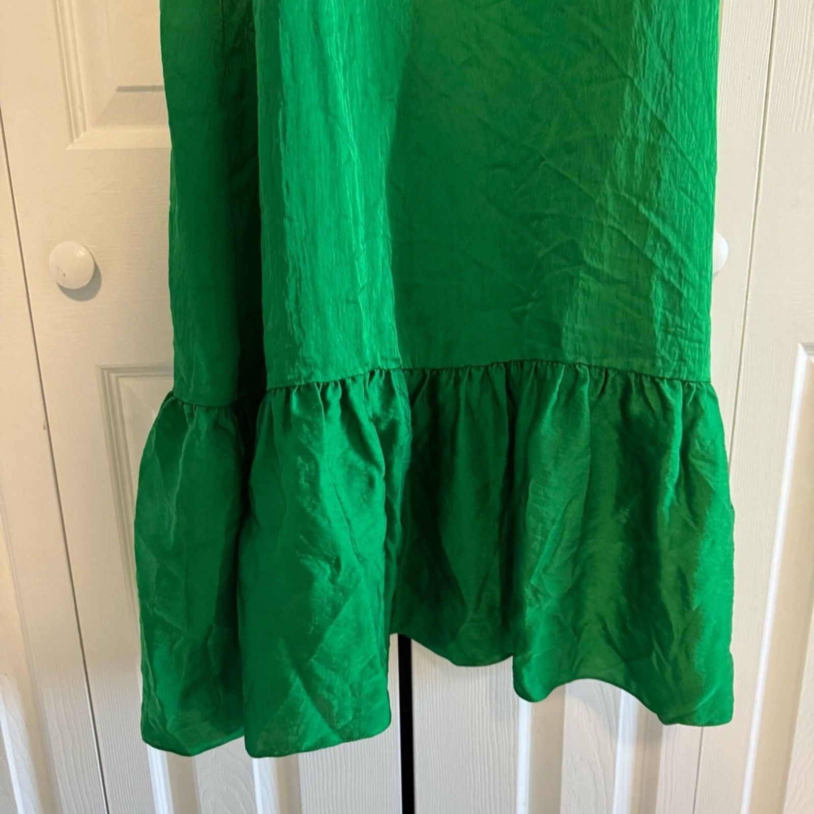 Sandro NWT! Sandro Elegant Green Puff Sleeve Dress, Size 40 Size M / US 6-8 / IT 42-44 - 7 Thumbnail