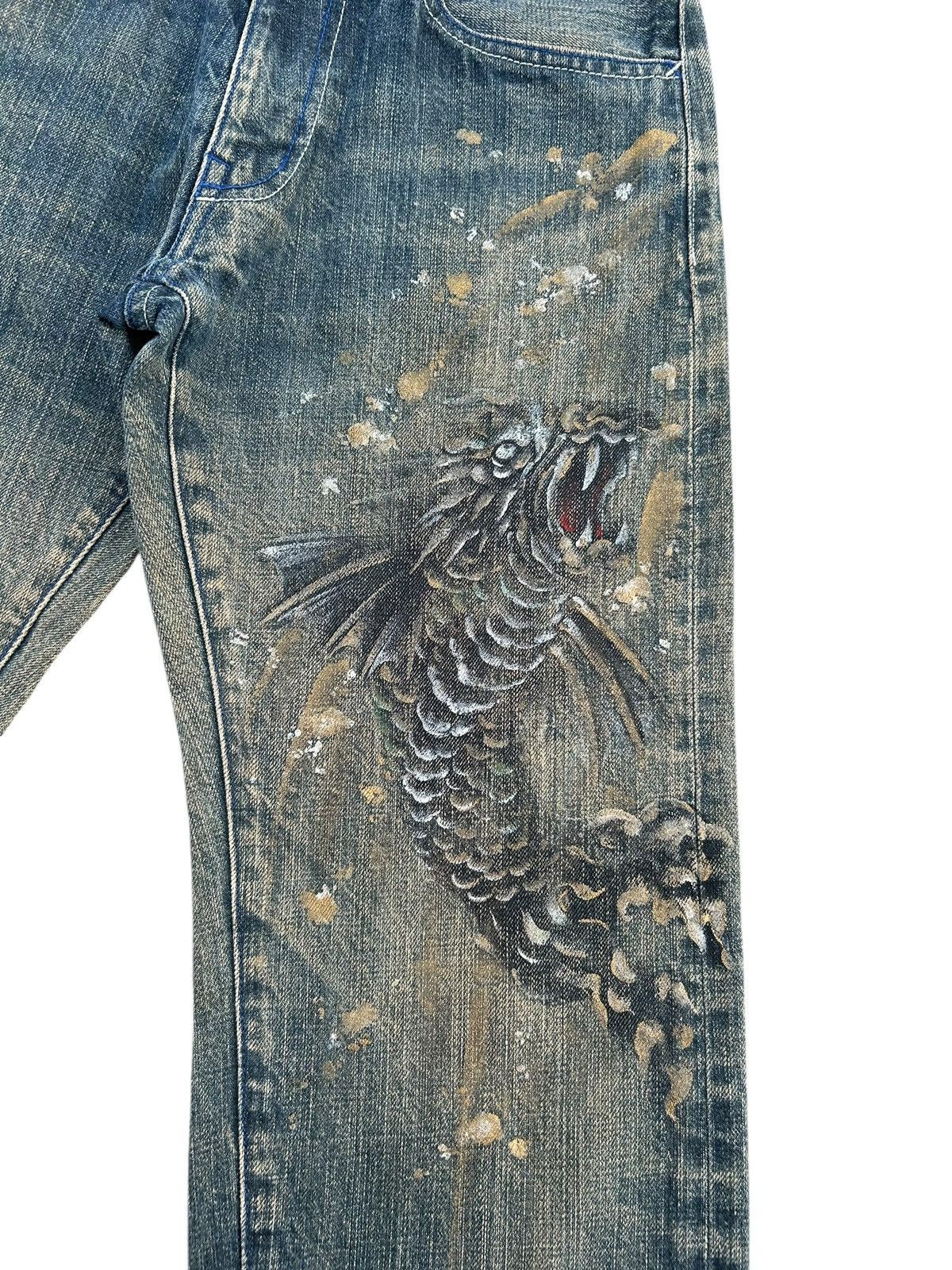Kapital Rusty Karakuri Tamashii Inspired Kyoto Japan Denim Jeans Size US 29 - 6 Thumbnail