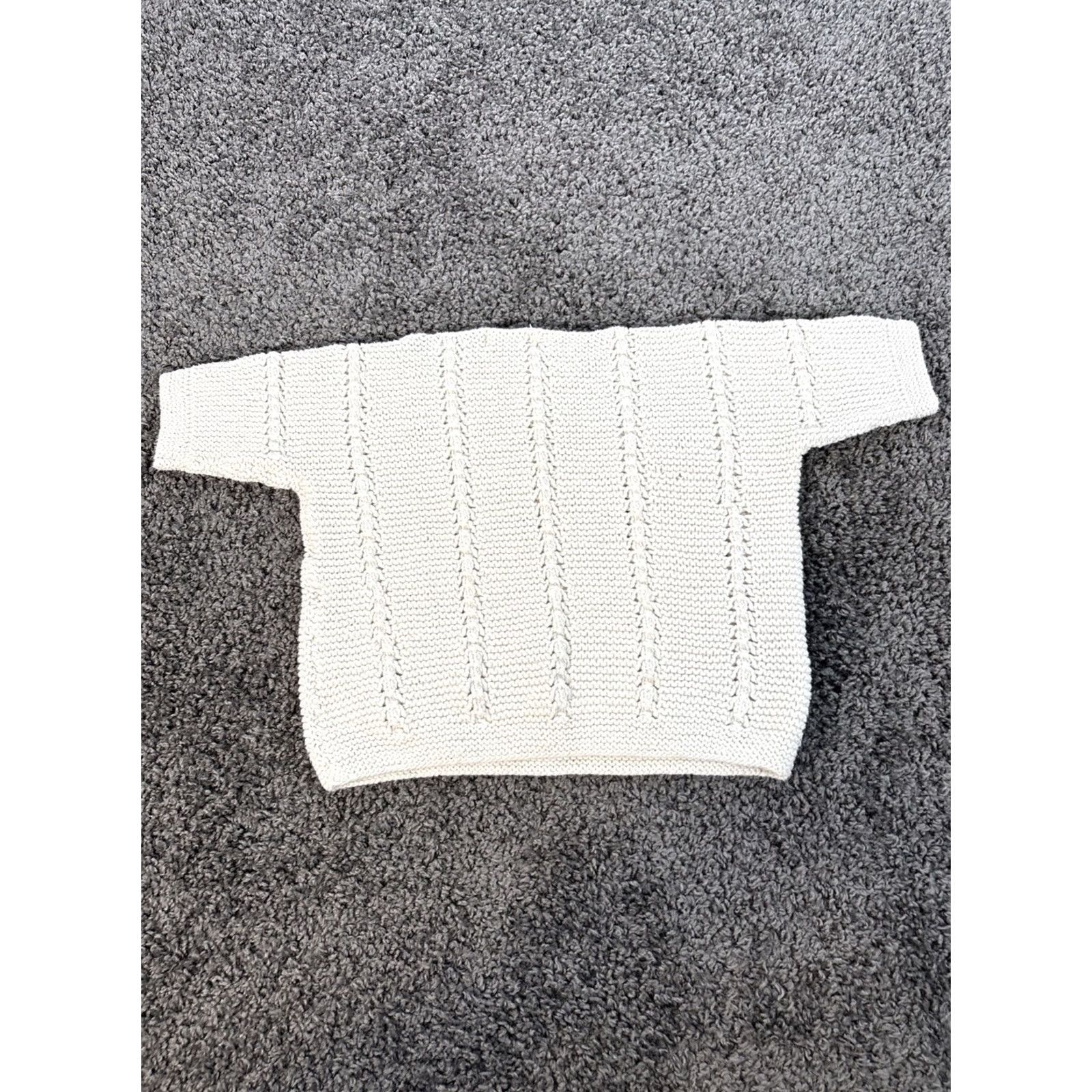 Vintage VINTAGE Crazy Horse T Shirt Women S Sweater Textured Knit Boho Ivory 80s Size S / US 4 / IT 40 - 5 Thumbnail