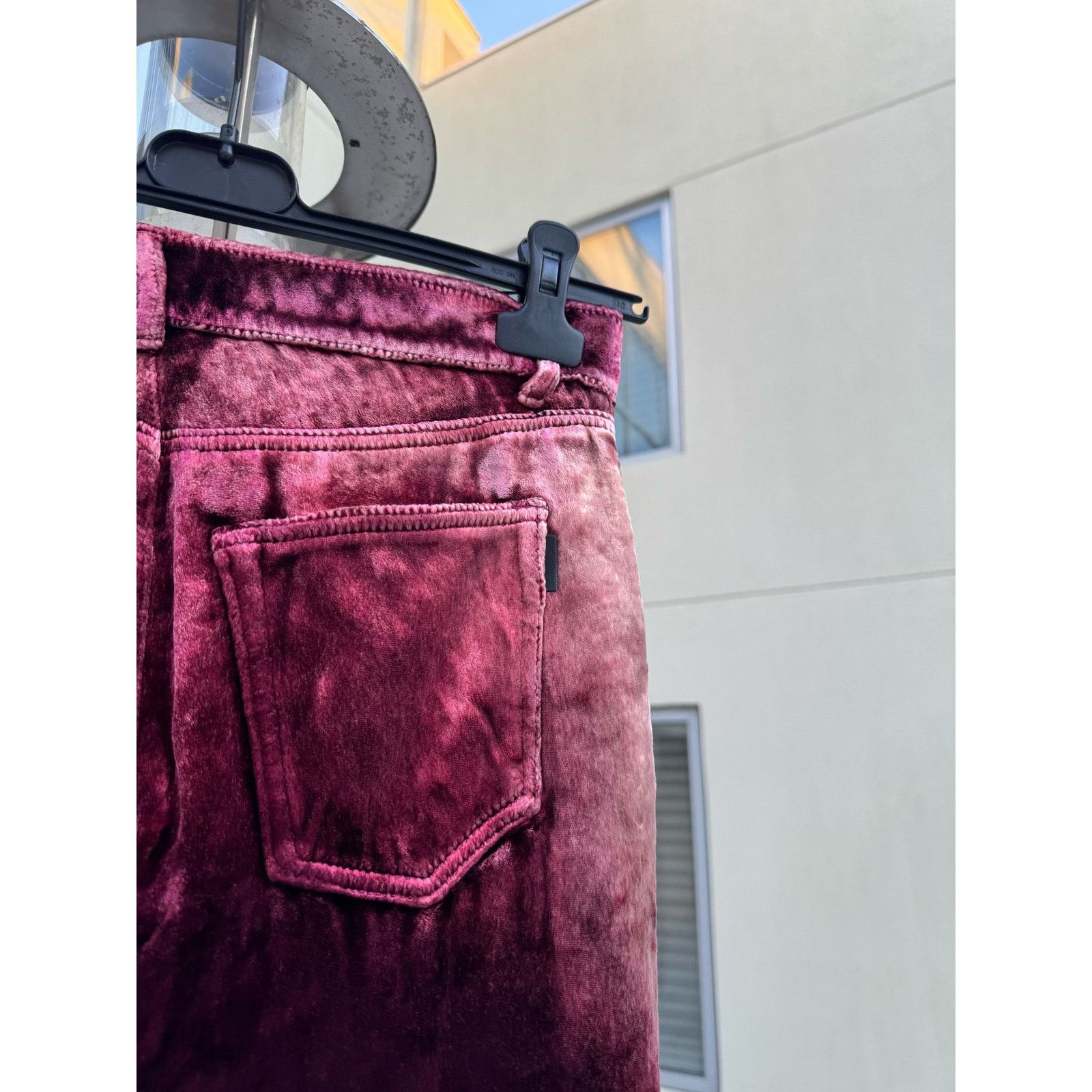 Saint Laurent Paris o1rshd1 Q:2/ Skinny 5 Pockets Velvet / Velour Pants Burgundy Size US 28 / EU 44 - 13 Thumbnail