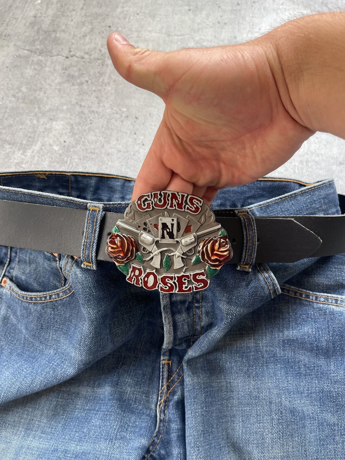 Japanese Brand Gans N’ Roses Belt Y2K Leather Size ONE SIZE - 7 Thumbnail