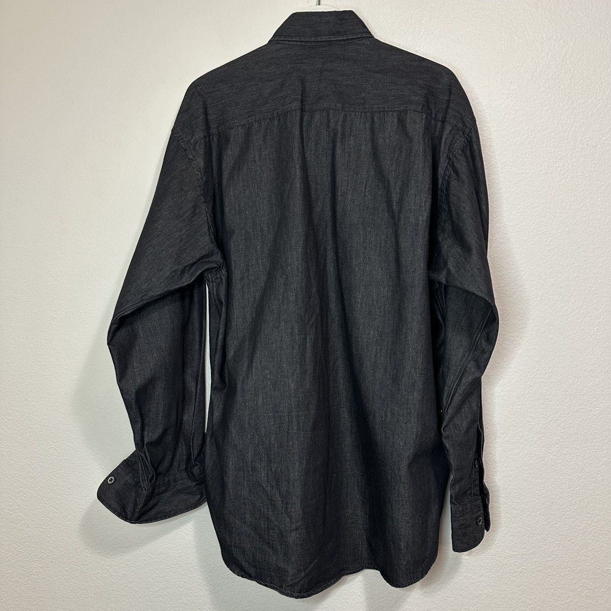 Burberry Burberry Black Denim Button Down Shirt Size US L / EU 52-54 / 3 - 6 Thumbnail