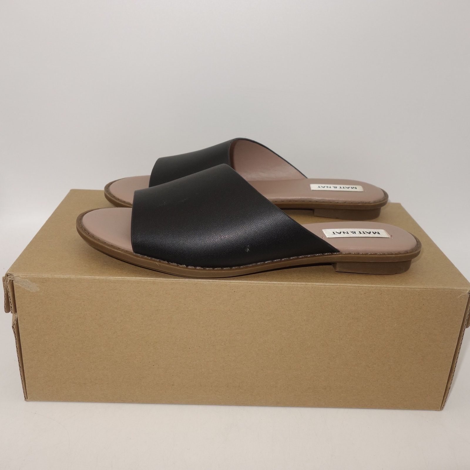 Other NEW Matt & Nat LUNNA Vegan Slides Shoes Black Women's 6 Size US 6 / IT 36 - 5 Thumbnail