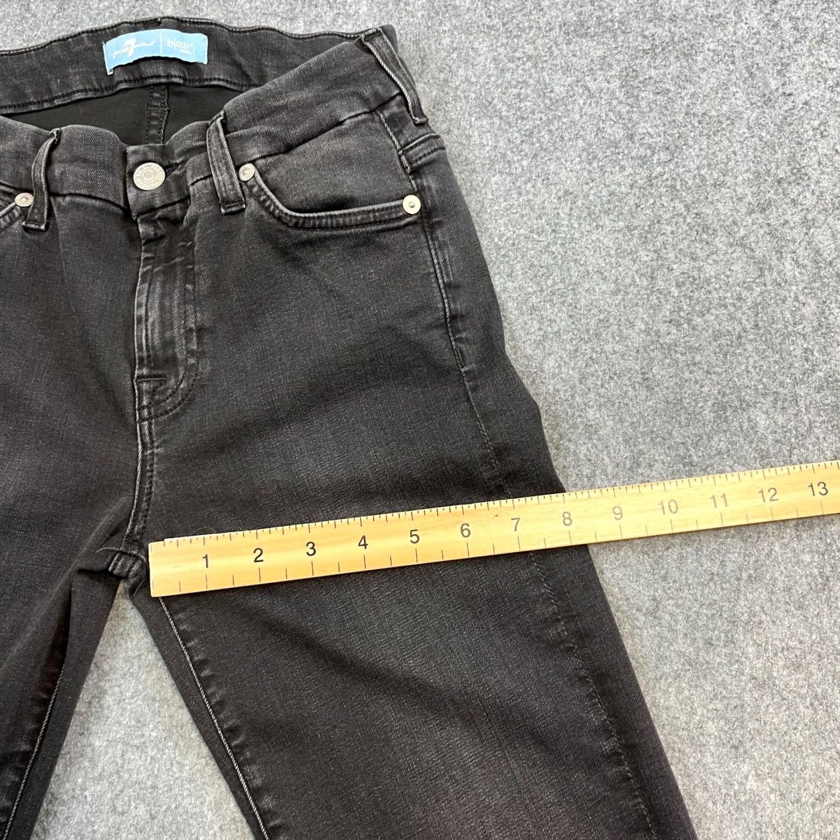 7 For All Mankind VINTAGE 7 For All Mankind Kimmie Jeans Straight Womens 26 30 UK 8 Black Denim Stretch 5-Pocket Modern Rise Mid Womens Size 30" / US 8 / IT 44 - 5 Thumbnail