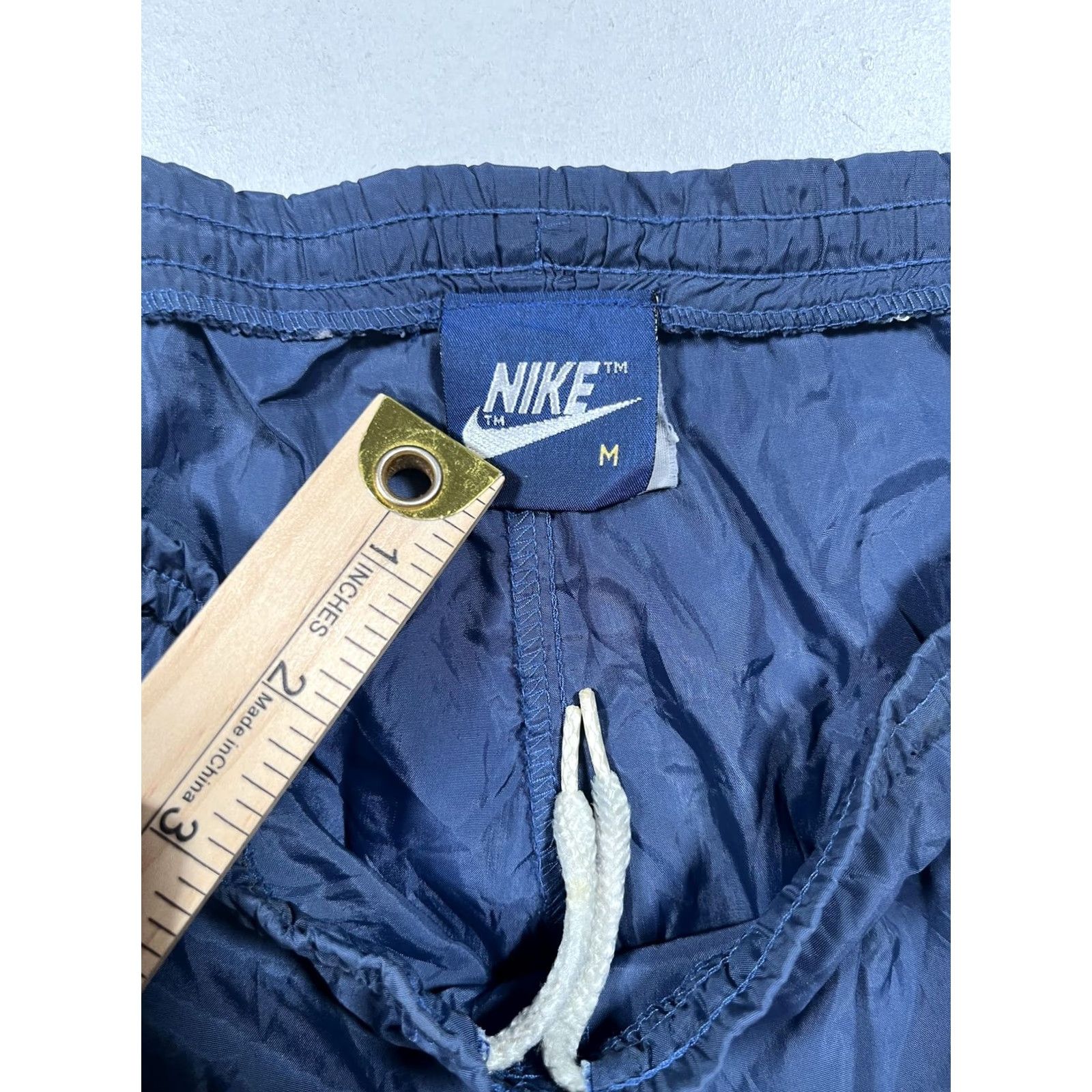 Nike Nike Track Pants Mens M Blue Elastic Waist Swoosh Athletic Warm Up Pants Size US 31 - 3 Thumbnail