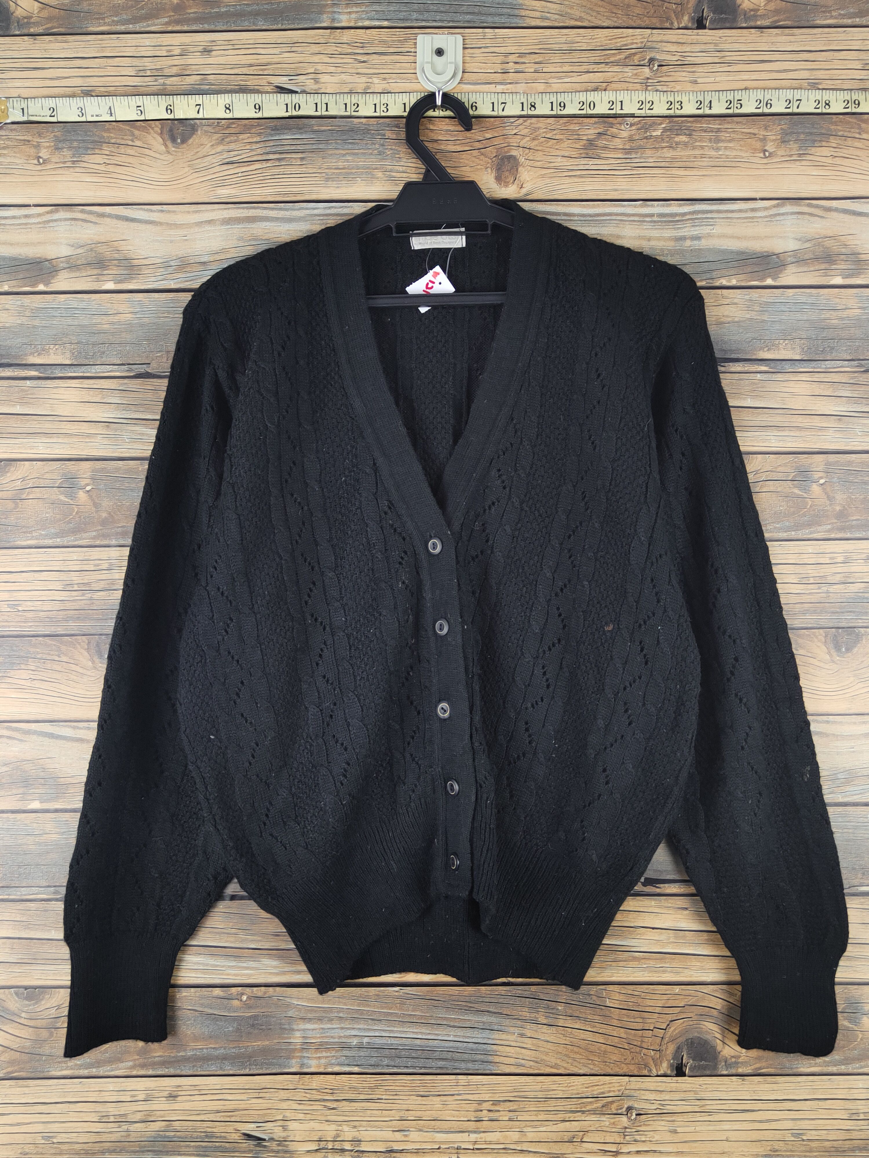 More Criss Black Knitwear Cardigan #W1216