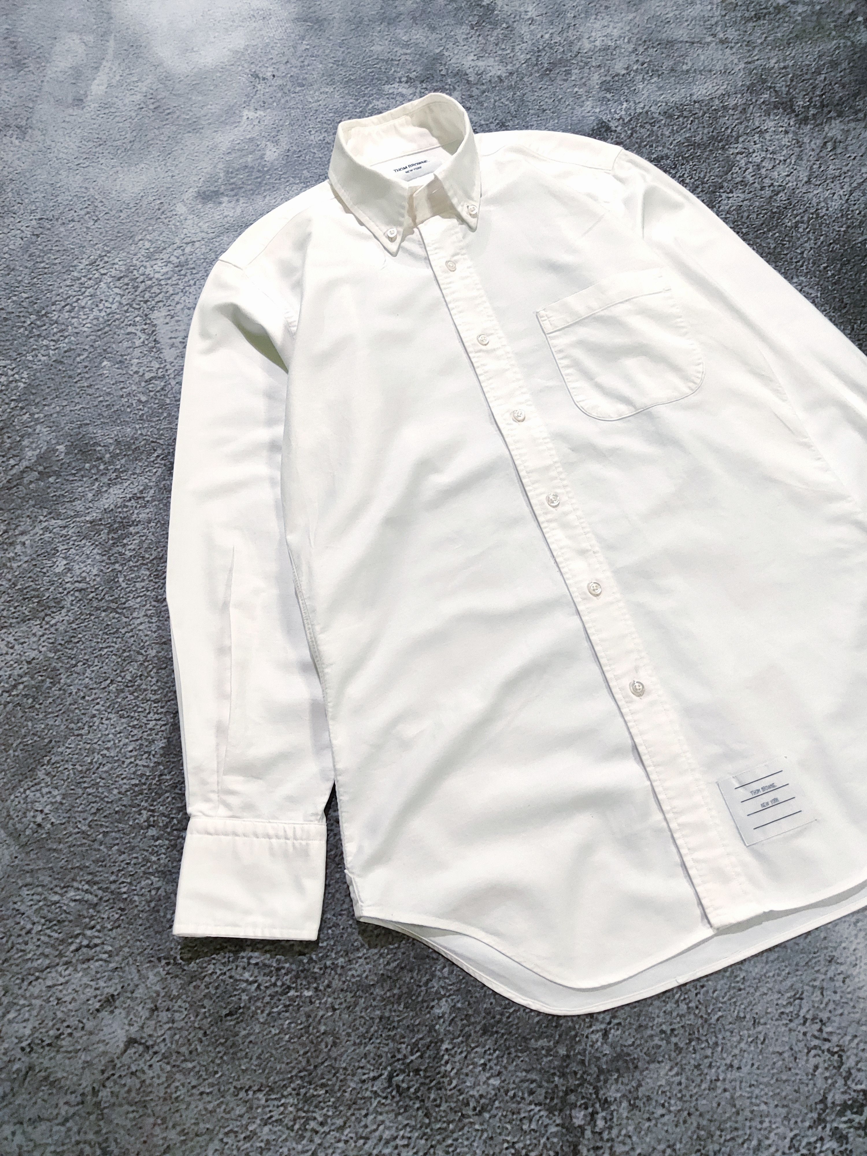 Thom Browne Thom Browne White Oxford Shirts Button Up Size US M / EU 48-50 / 2 - 4 Thumbnail