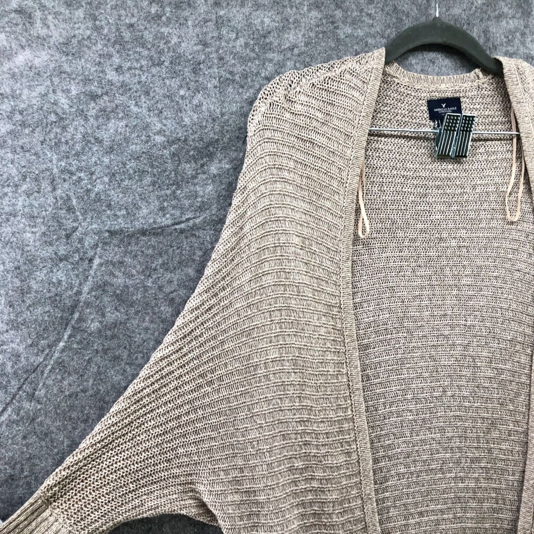 American Eagle Outfitters VINTAGE American Eagle Cardigan Sweater Womens XS Longline Lightweight Ribbed Beiges Fall Spring Summer Bohemian Size XS / US 0-2 / IT 36-38 - 5 Thumbnail
