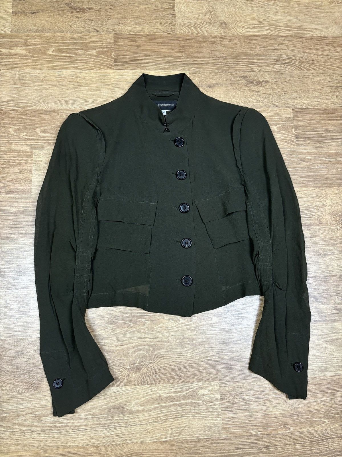 Ann Demeulemeester SS2003 Ann Demeulemeester Cropped Structured Button Jacket Size XS / US 0-2 / IT 36-38 - 3 Thumbnail