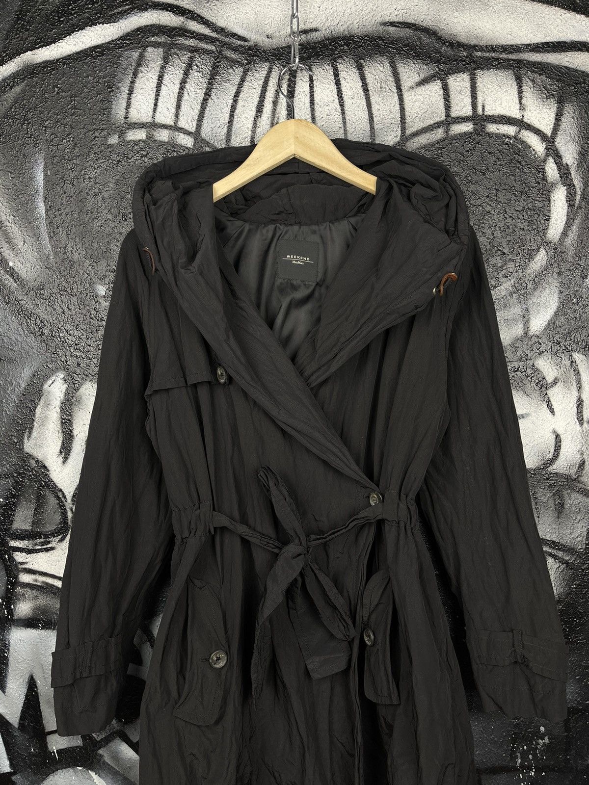 Weekend Max Mara Weekend x Max Mara Lightweight Hooded Coat Metal Jacket Size S / US 4 / IT 40 - 4 Thumbnail