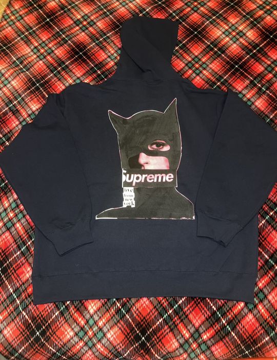 Supreme Supreme Catwoman Hooded Sweatshirt Navy Size Extra Large