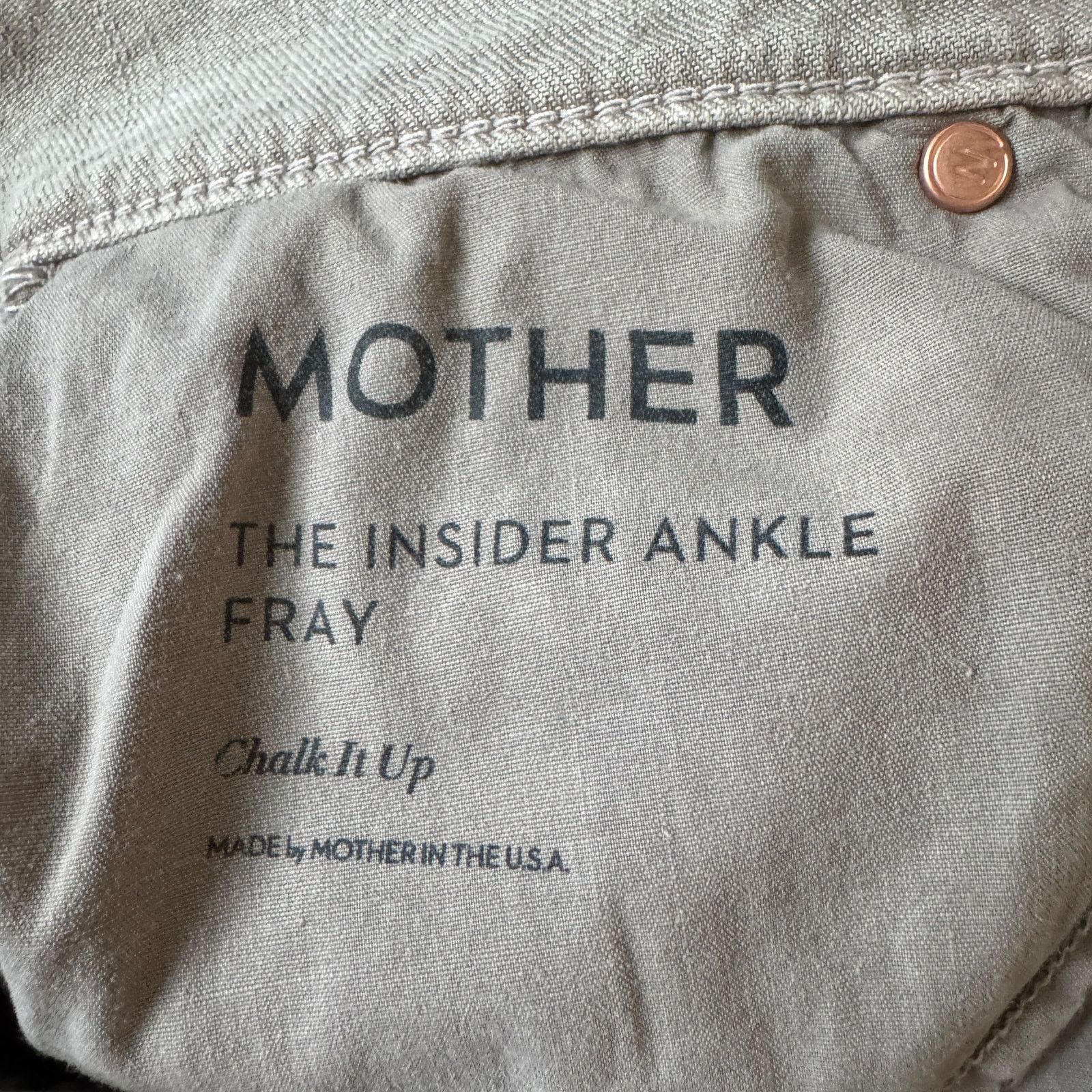 MOTHER Mother The Insider Ankle Fray Chalk It Up Size 28" / US 6 / IT 42 - 7 Thumbnail