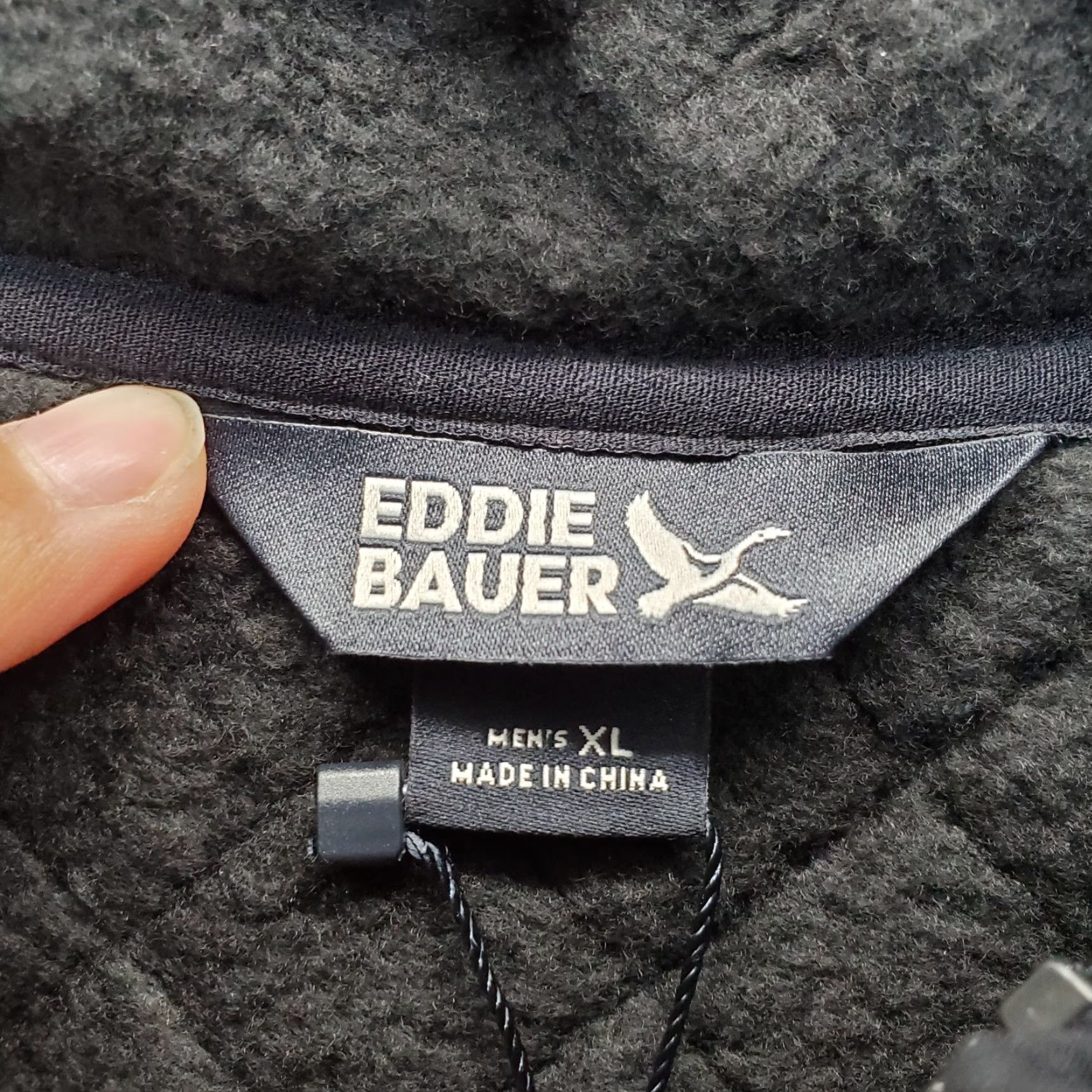 Eddie Bauer Eddie Bauer Mens XL Black Quilted Mixed Media Fleece Jacket Full Zip Size US XL / EU 56 / 4 - 5 Thumbnail