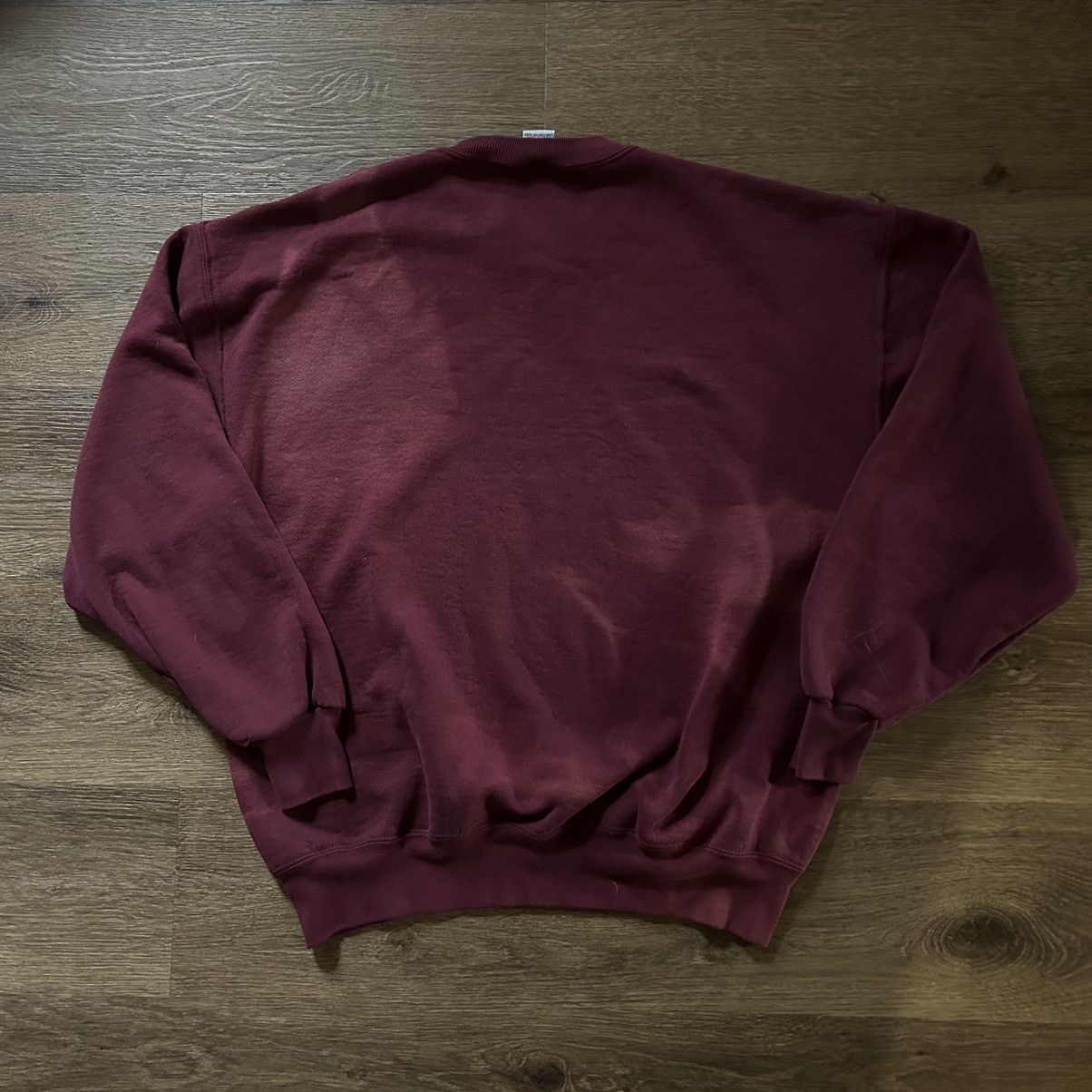 Russell Athletic × Vintage Vtg Russell Maroon Blank Crew Neck Size US XL / EU 56 / 4 - 6 Thumbnail