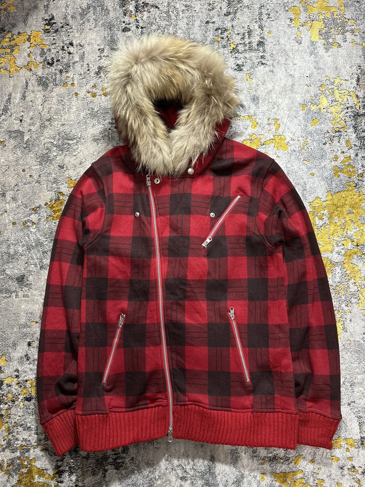 Beauty Beast ASSYMETRICAL FUR ZIP HOODIE MULTI POCKET IFSIX LGB STYLE Size US M / EU 48-50 / 2 - 2 Thumbnail