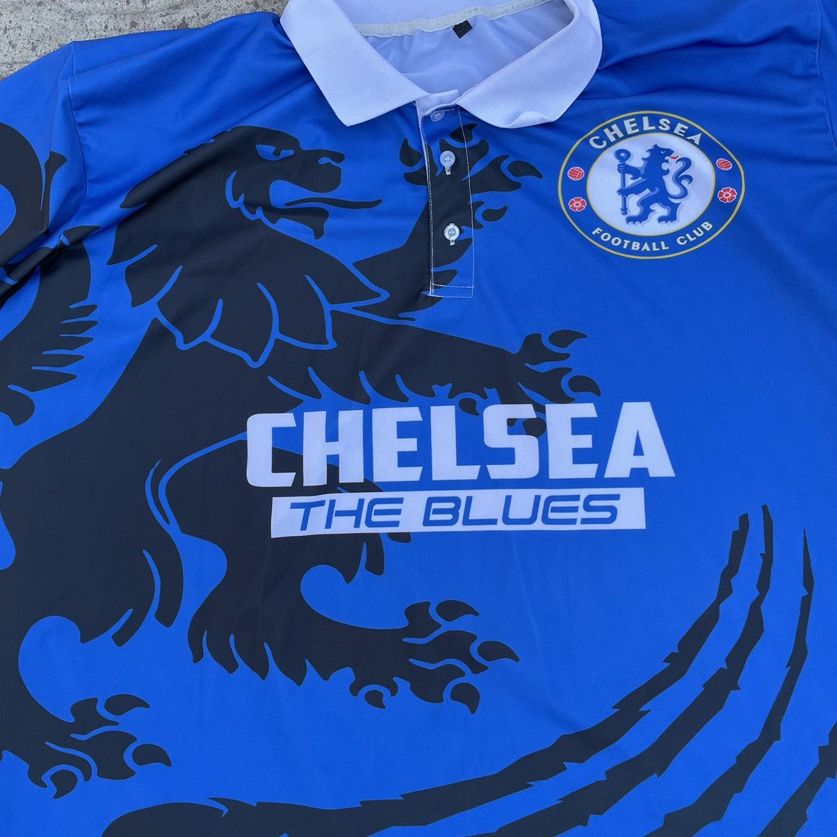 Chelsea Soccer × Vintage Vintage Chelsea Polo T-shirts Overprint Y2K 90s Football Size US XXL / EU 58 / 5 - 8 Thumbnail