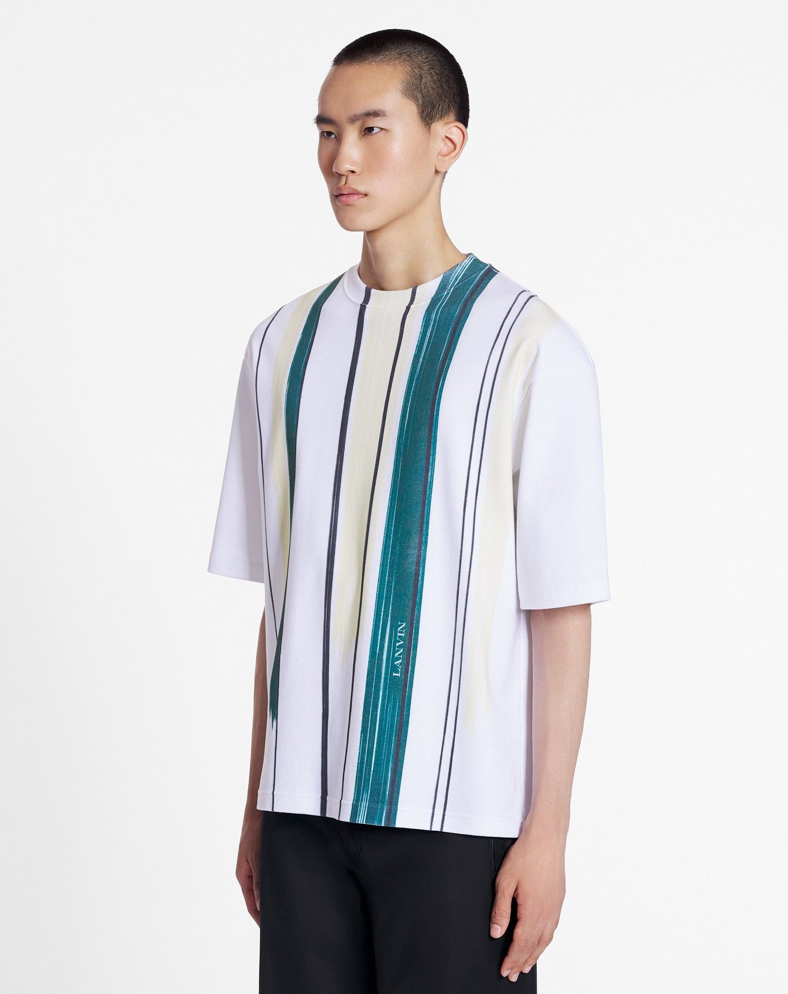 Lanvin o1mle0825 Loose-Fitting Printed T-Shirt in Multicolor Size US XXL / EU 58 / 5 - 3 Thumbnail