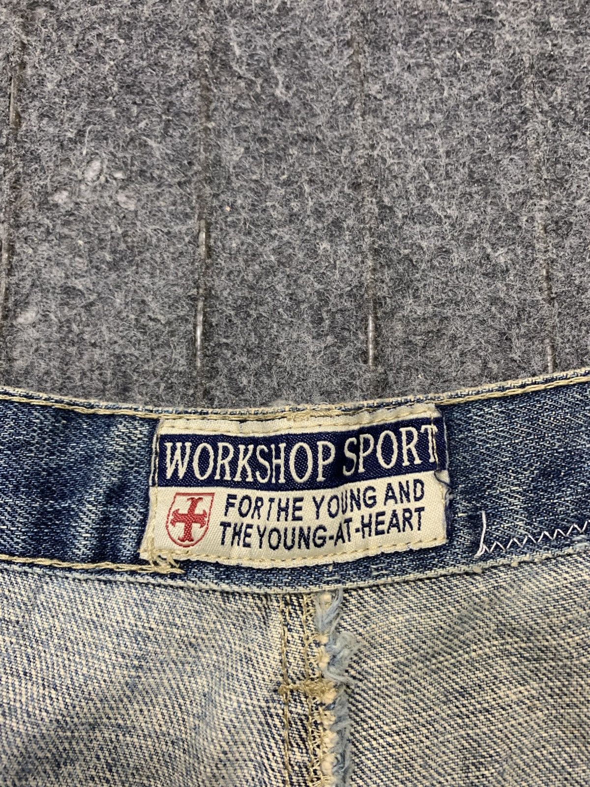 Japanese Brand Workshop Sport Rambo Cargo Indigo Denim Anime Cyber Punk Size US 34 / EU 50 - 7 Thumbnail