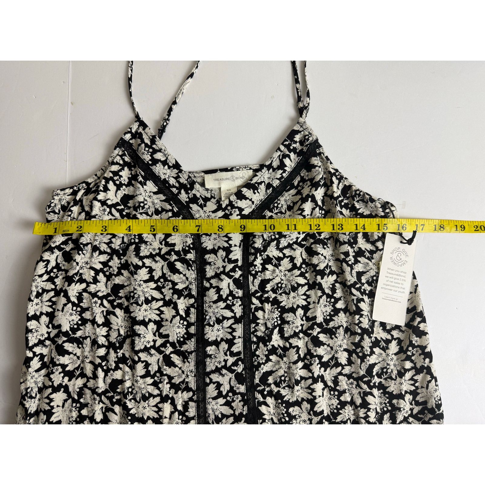 Treasure & Bond Treasure & Bond Floral Lace Inset Camisole Tank Top - XS Size XS / US 0-2 / IT 36-38 - 3 Thumbnail