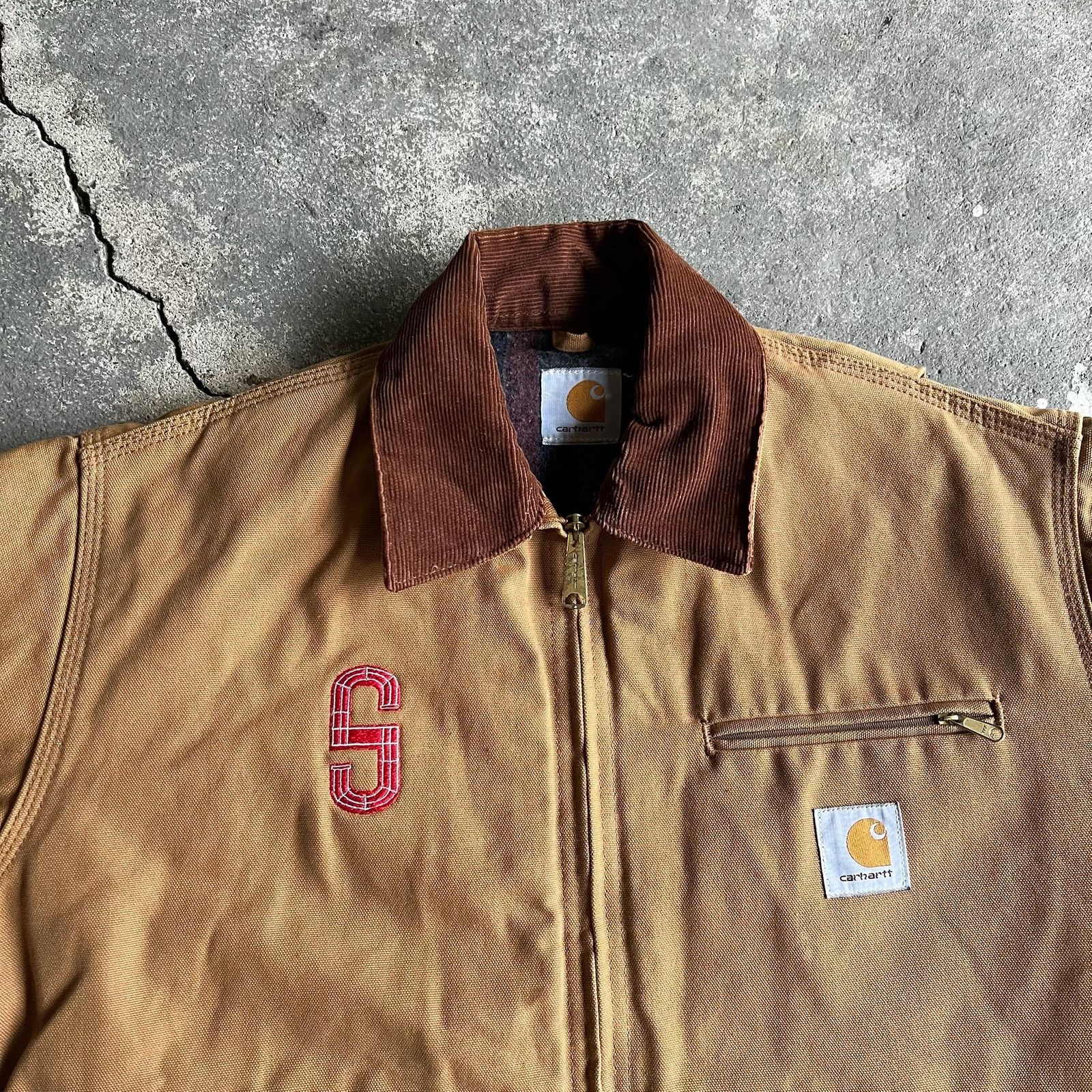 Carhartt × Vintage Carhartt brown detroit work wear jacket Size US S / EU 44-46 / 1 - 2 Thumbnail