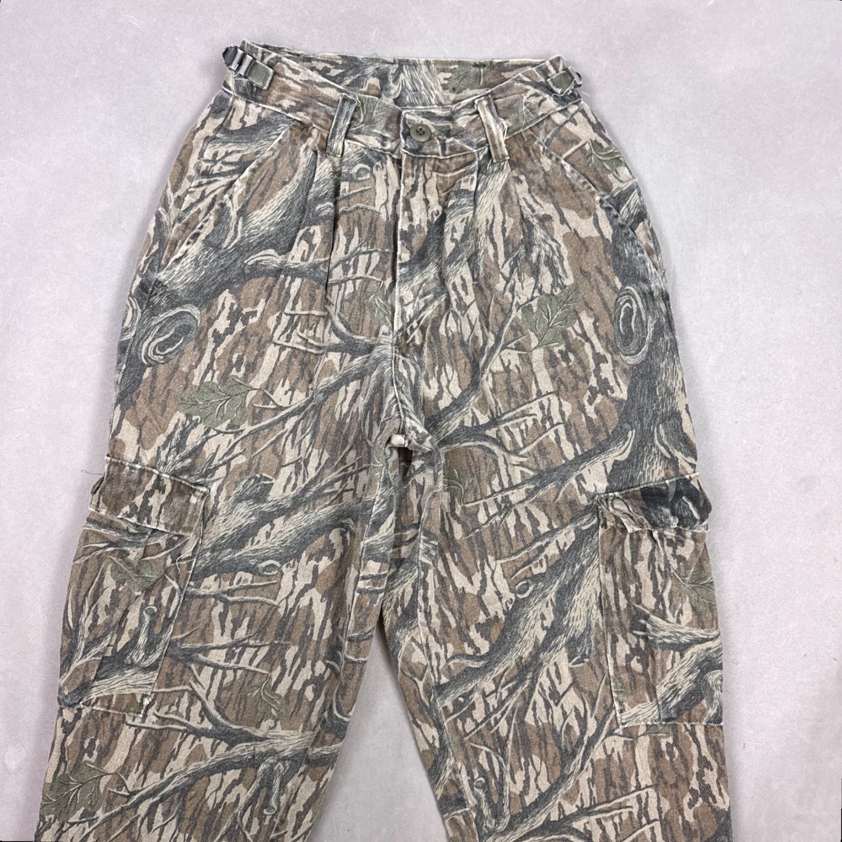 Vintage VINTAGE Mossy Oak Pants Mens 26x30 Cargo Denim Hunting Camo Streetwear Size US 29 - 2 Thumbnail