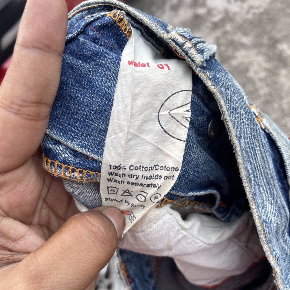 Energie Vintage Stevenson Energie Distressed Denim Jeans Size US 33 - 6 Thumbnail
