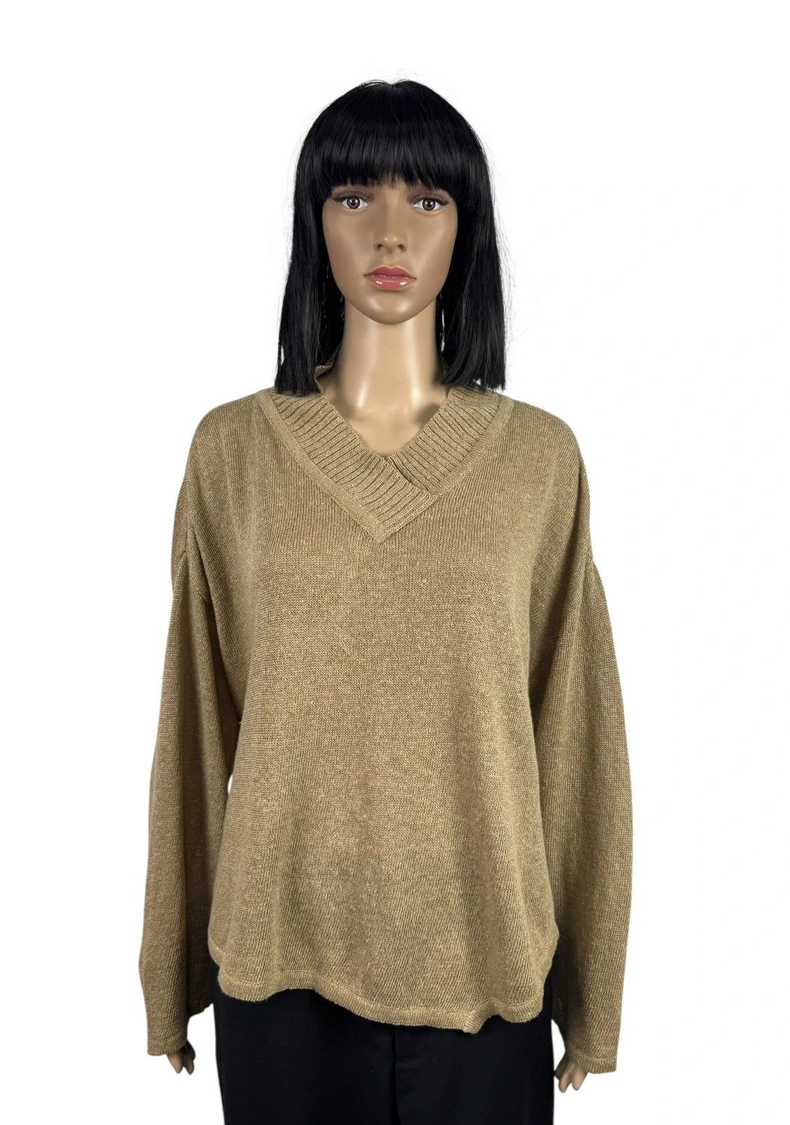 Ivan Grundahl Ivan Grundahl Linen Knit V-Neck Jumper size L Size L / US 10 / IT 46 - 1 Thumbnail