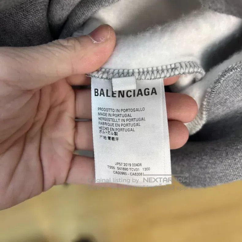 Balenciaga Balenciaga Gray Wheat Hooded Sweater, Size S Size US S / EU 44-46 / 1 - 4 Thumbnail