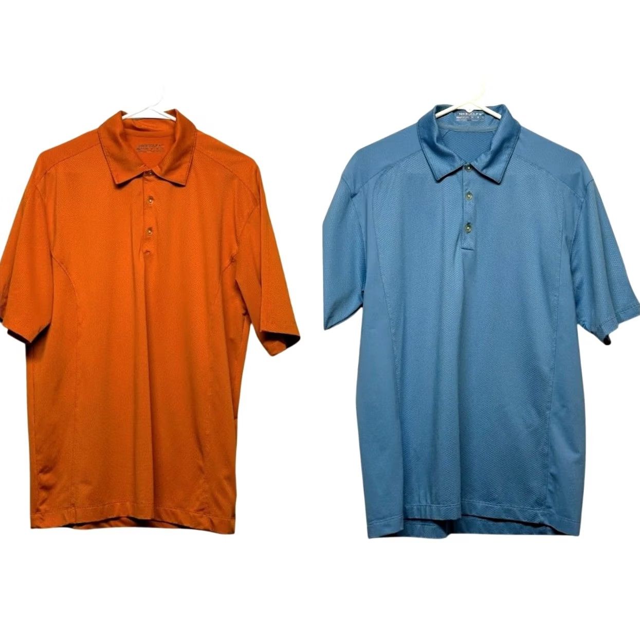 Nike Nike Golf Dri-Fit Performance Polo M Embroidered Swoosh Orange Blue Shirt Mens Size US M / EU 48-50 / 2 - 2 Thumbnail