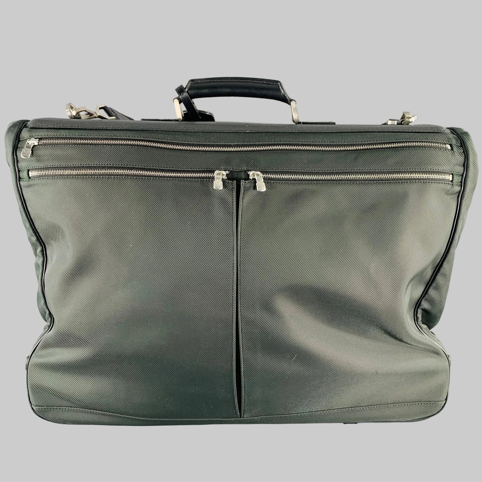 Louis Vuitton Taiga Santore Ardoise Green Black Two Tone Nylon Leather Size ONE SIZE - 1 Thumbnail