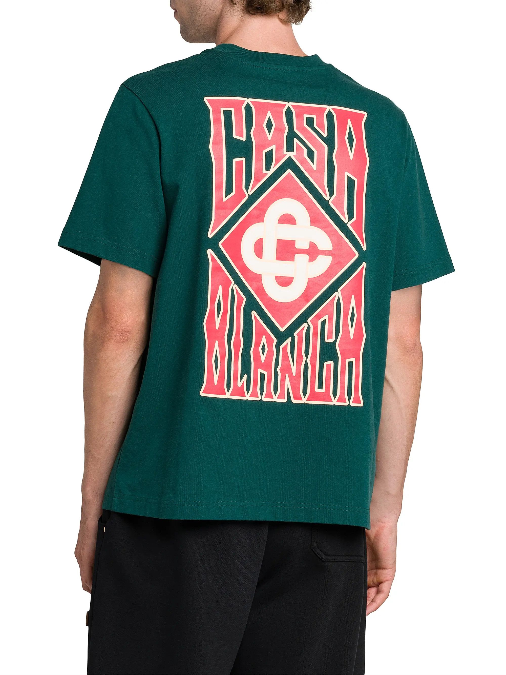 Casablanca os11x0725 Gothic Stacked Logo Screen-Printed T-Shirt Green Size US S / EU 44-46 / 1 - 5 Thumbnail