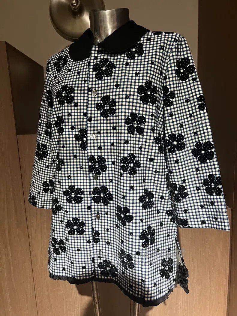 Comme des Garcons Comme Des Garcons Velvet Small Flower Checkered Blue Short Size M / US 6-8 / IT 42-44 - 4 Thumbnail