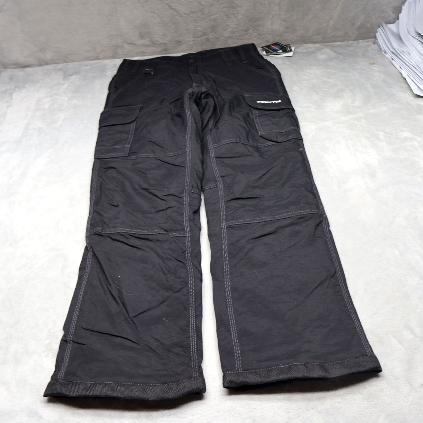 Doublet Arctix Pants Men Small Black Cargo Fleece Lined Double Knee 29x30 Cargo Pocket Winter Workwear Rugged Outdoor Mens Size US 29 - 2 Thumbnail