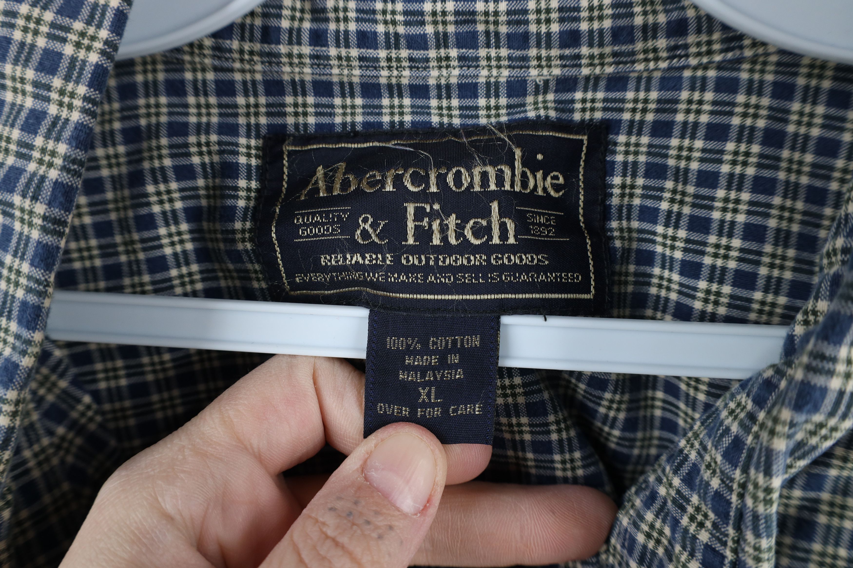 Abercrombie & Fitch × Vintage Vintage 90s Abercrombie & Fitch Collared Button Down Shirt Size US XL / EU 56 / 4 - 8 Thumbnail