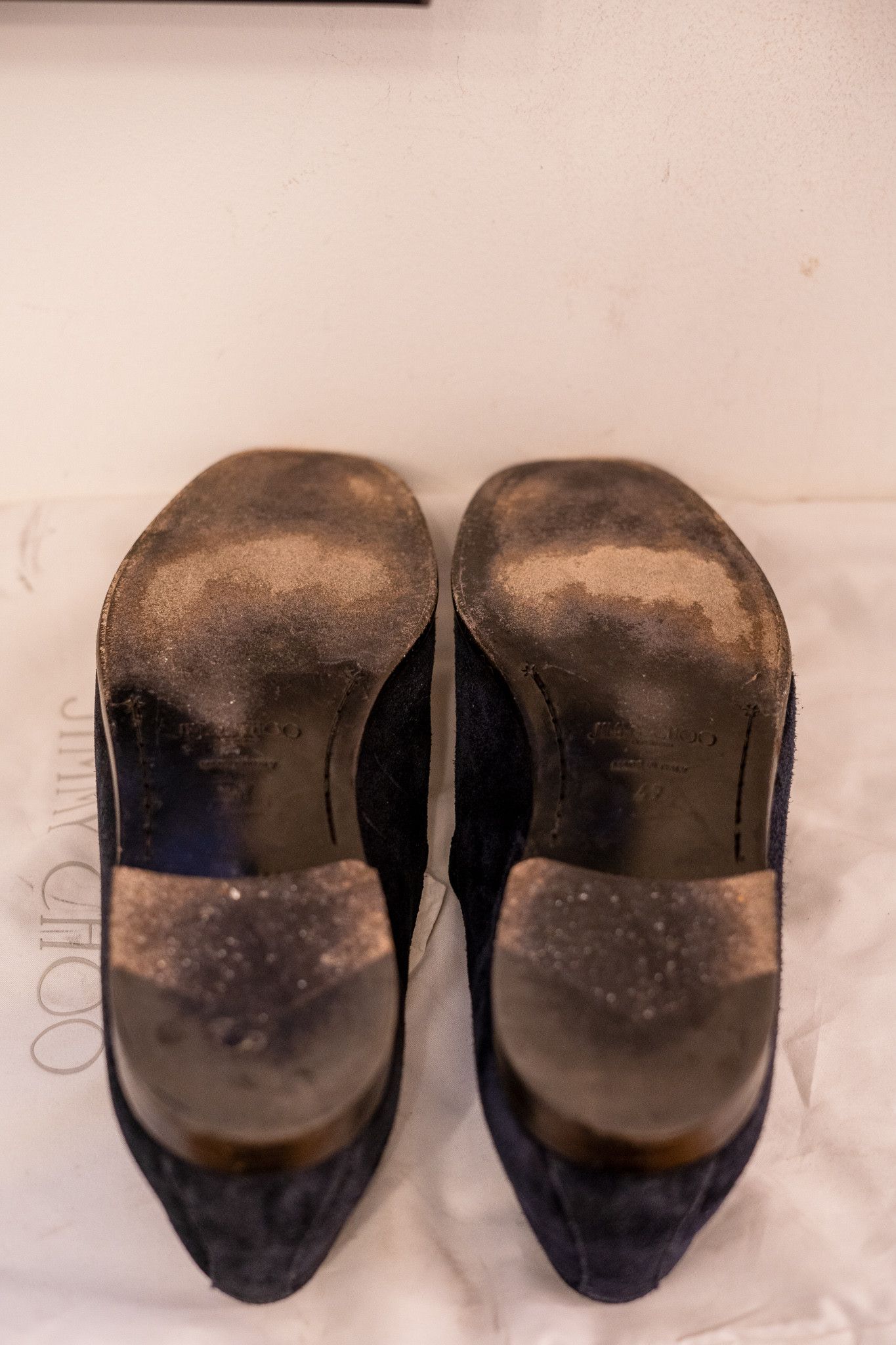 Jimmy Choo Jimmy Choo Men's Dark Blue Suede Shoes Size US 9 / EU 42 - 2 Thumbnail