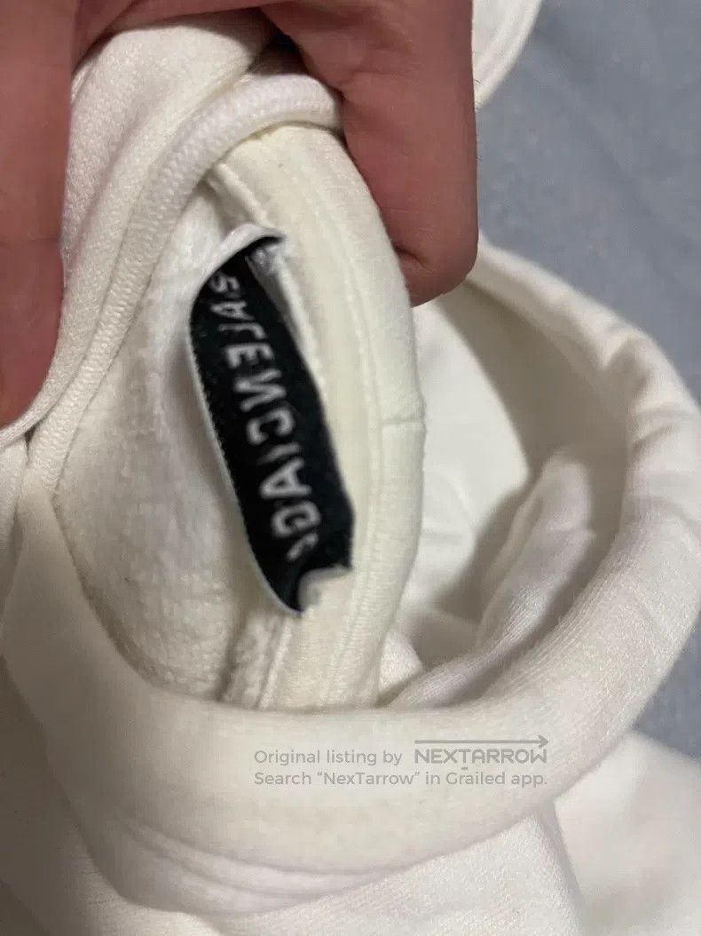 Balenciaga Balenciaga White Eco-Friendly Sweatshirt Size US S / EU 44-46 / 1 - 5 Thumbnail