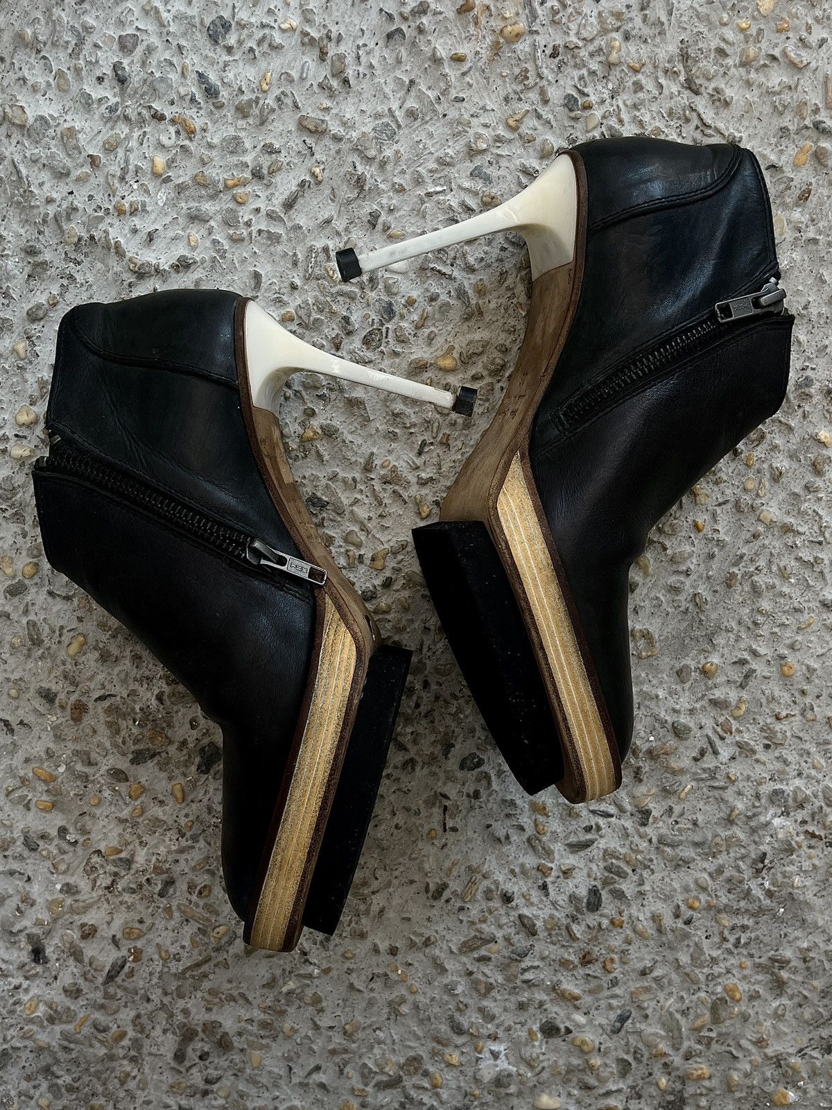 Ann Demeulemeester AW14 Platform Stiletto Ankle Boots Size US 6 / IT 36 - 6 Thumbnail