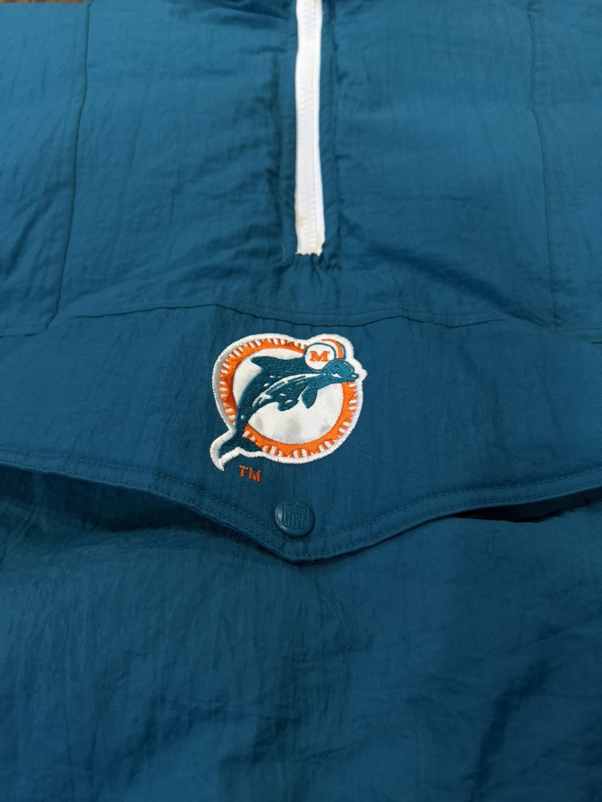 Pro Player Vintage Reversible Miami Dolphins Quarter Zip Coat Size US L / EU 52-54 / 3 - 15 Thumbnail