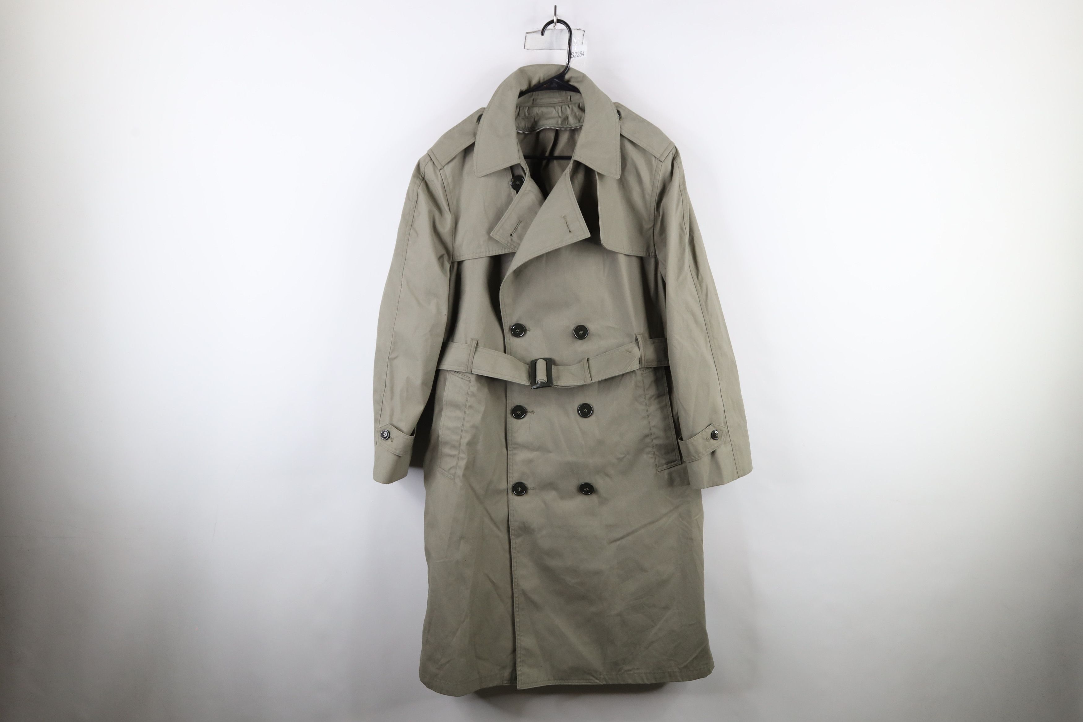 Vintage Vintage 90s Military Trench Coat Rain Jacket Pewter USA Size US L / EU 52-54 / 3 - 1 Thumbnail