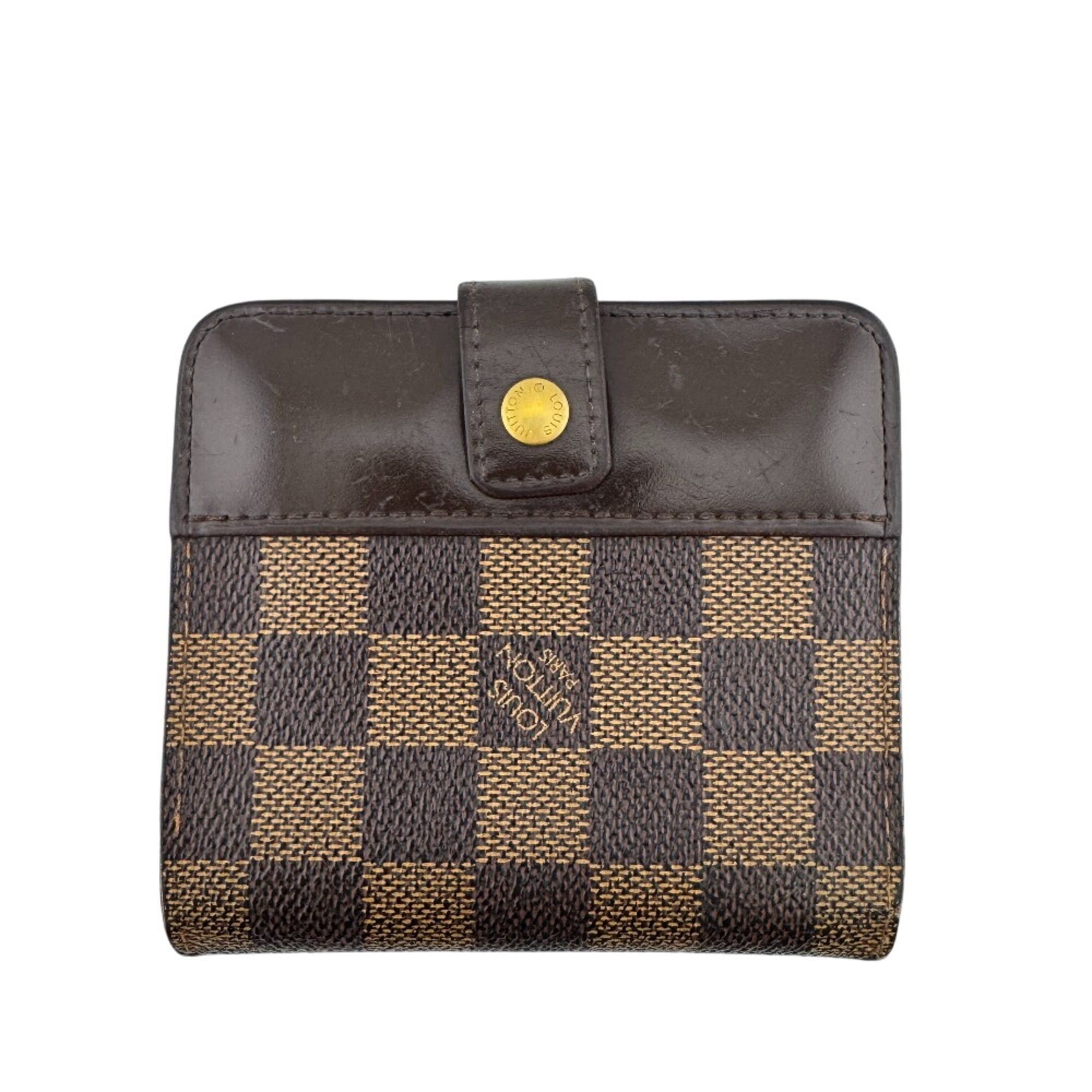 Louis Vuitton LOUIS VUITTON M61668 Compact Zip Damier Bi-fold Wallet Brown Size ONE SIZE - 1 Thumbnail