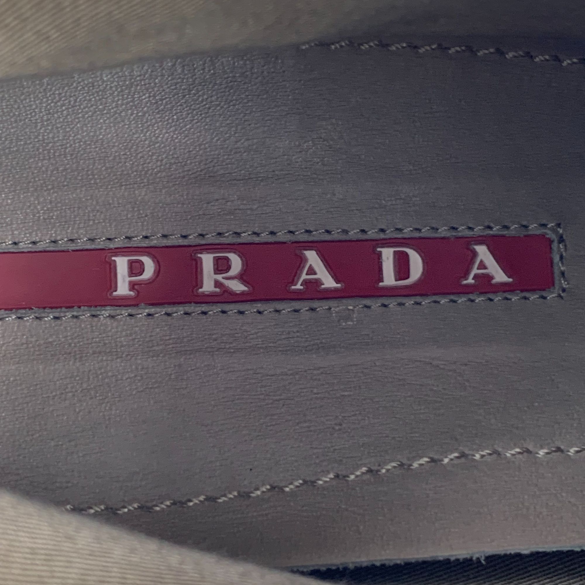 Prada Prada Brown High-Top Canvas Sneakers (Size 40) Size US 7 / EU 40 - 3 Thumbnail