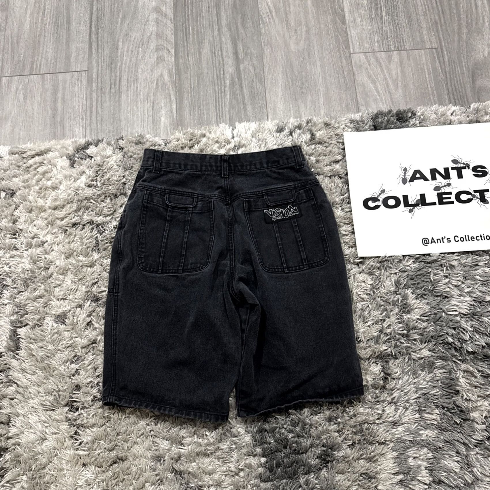Vintage VINTAGE Vision Denim Jorts Jean Shorts Embroidered Men’s 32 BLK Sports Gear 90s Men Size US 32 / EU 48 - 2 Thumbnail