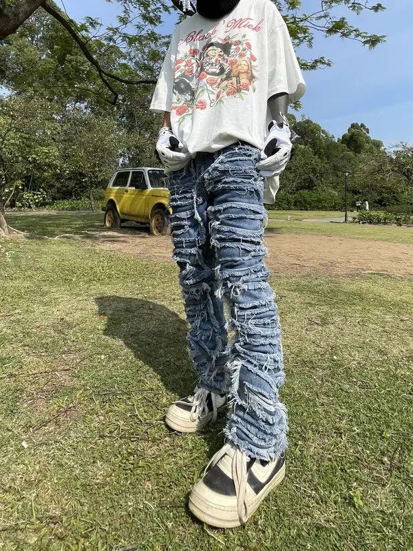 Vintage Fukuoka x Emi ripped fade flare damaged jeans Size US 32 / EU 48 - 2 Thumbnail