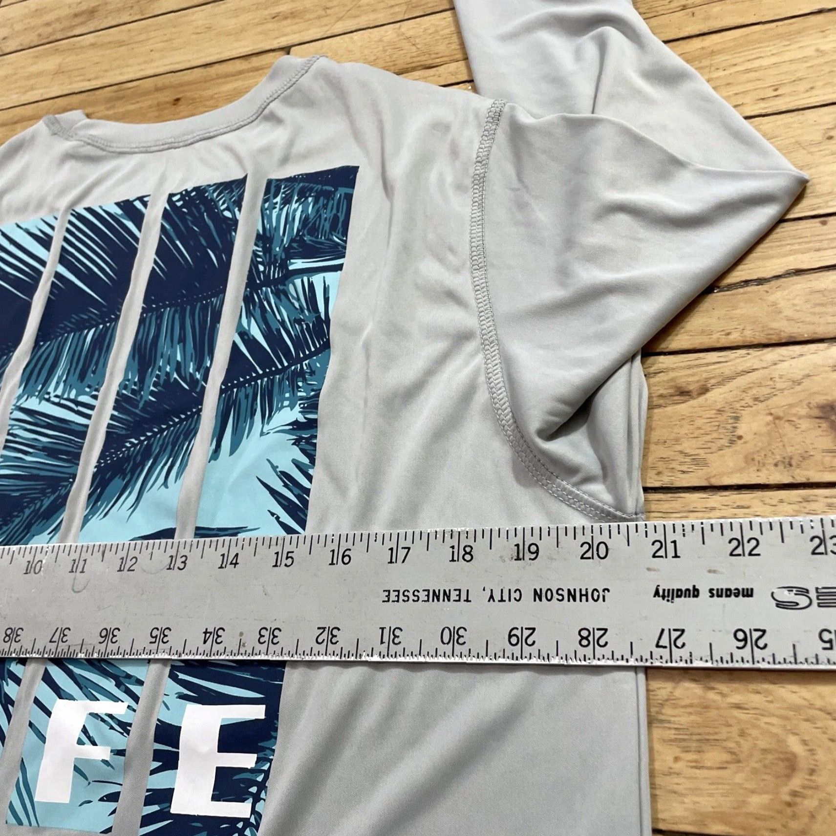 Alife Reel Life Performance Fishing Shirt Men M Gray Stretch Island Nature Graphic Tee Shirt Size US M / EU 48-50 / 2 - 6 Thumbnail