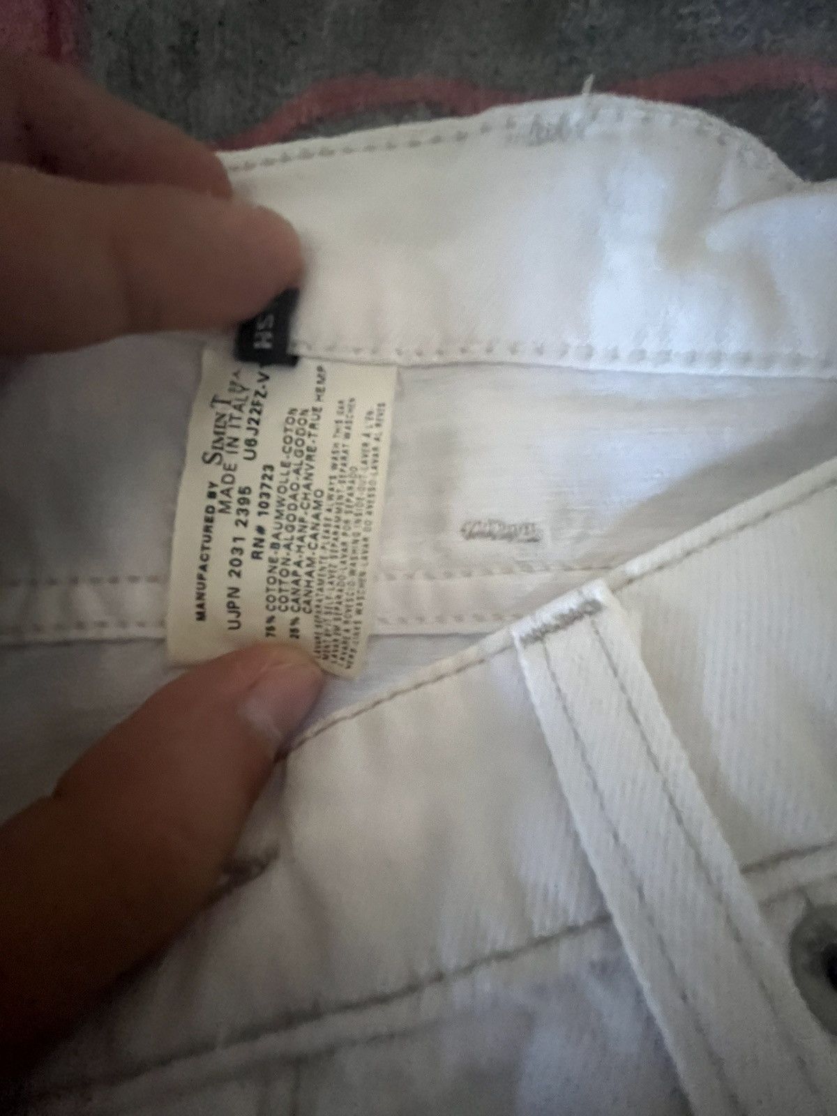 Giorgio Armani × Vintage Baggy/fitted white jeans Size US 32 / EU 48 - 4 Thumbnail