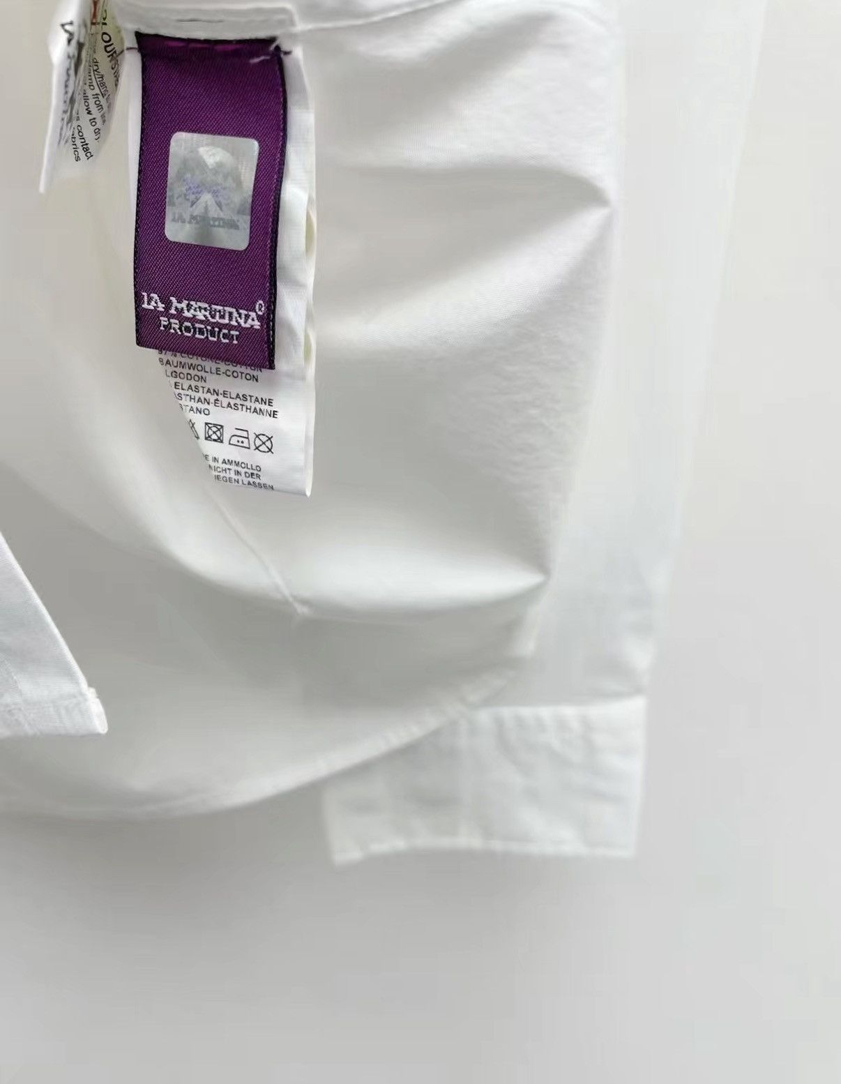 La Martina LA MARTINA Stretch Embroidered Long Sleeve Shirt J30 Size US L / EU 52-54 / 3 - 7 Thumbnail
