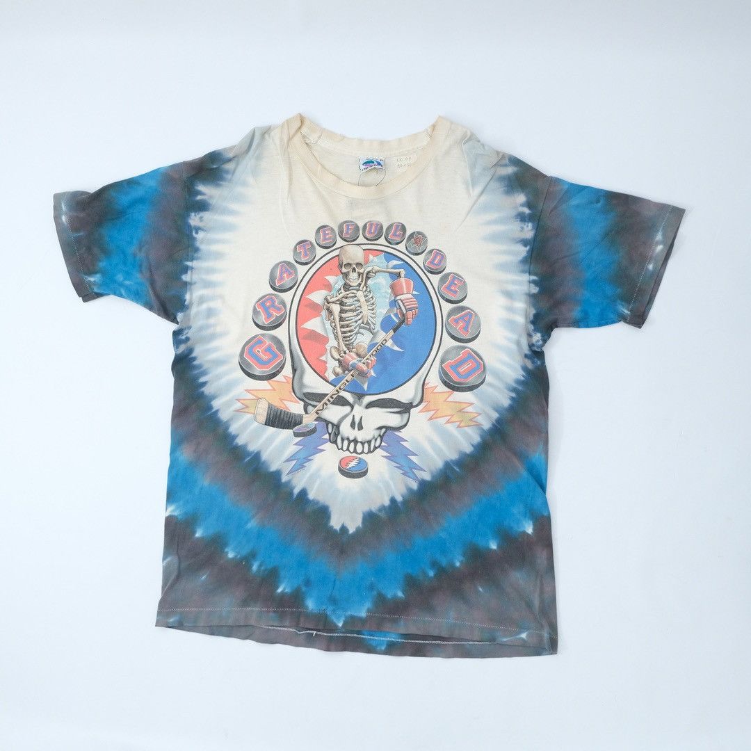 Vintage 1994 Grateful Dead Migle Wood Blue White Tiedye Size US XL / EU 56 / 4 - 1 Thumbnail