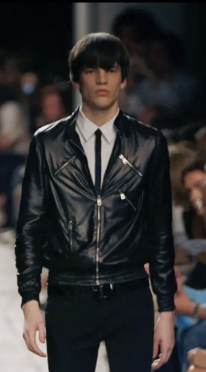 Dior × Hedi Slimane SS07 Dior Homme Leather Zip Bomber Jacket Size US S / EU 44-46 / 1 - 12 Thumbnail